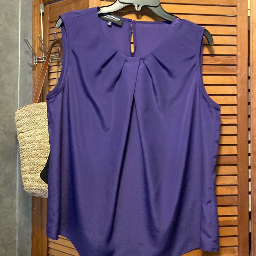 Jones New York 14W Purple Sleeveless Top W20 L26
